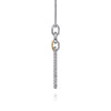 Gabriel & Co. Bujukan Fashion Drop Paper Clip Pendant Necklace in 14K and Sterling Silver