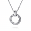 The Bujukan Collection Two-Tone Interlocking Circle Beaded Pendant Necklace in Sterling Silver and 14K Gold