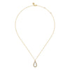 Gabriel & Co. Double Row Diamond Tear Drop Necklace in 14K Yellow Gold