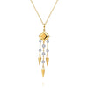 Gabriel & Co. Kaslique Collection Diamond Drop Chandelier Necklace Pendant in 14K Yellow Gold