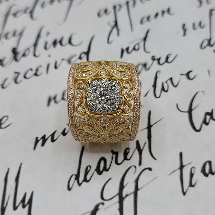 Opulent Custom Design Couture Cocktail Fashion Ring in 18K Gold | Gemmas Jewelers
