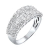 Opulent Round & Baguette Diamond Ring Cigar Band 14K| Gemmas Jewelers 2