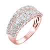 Opulent Round & Baguette Diamond Ring Cigar Band 14K| Gemmas Jewelers 3