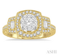 Outstanding Round Shape Halo Lovebright Diamond Engagement Ring in 14K Gold | Gemma's Jewelers