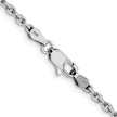 14K White Gold 2.5mm Diamond Cut Chain with Lobster Clasp