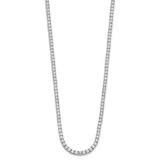 Exquisite Lab Grown 29 Carat Diamond Tennis Straight Necklace in 14K Gold