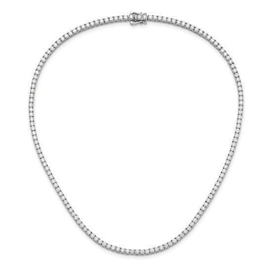 Exquisite Lab Grown 29 Carat Diamond Tennis Straight Necklace in 14K Gold