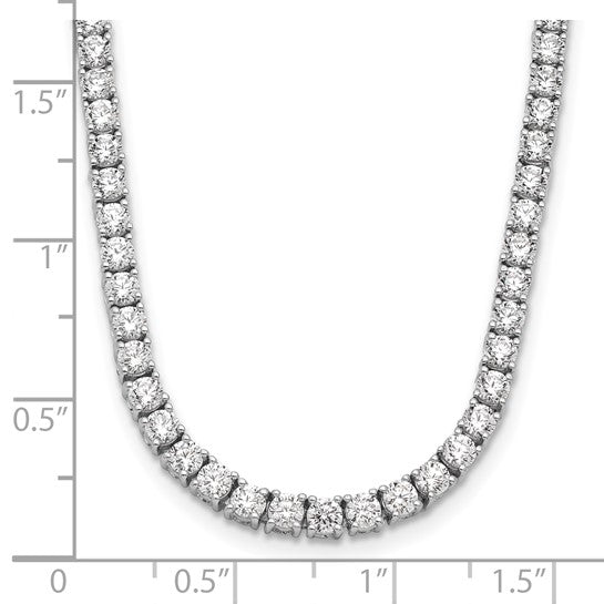 Exquisite Lab Grown 29 Carat Diamond Tennis Straight Necklace in 14K Gold