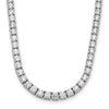 Exquisite Lab Grown 10 Carat Diamond Tennis Straight Necklace in 14K Gold