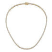 Exquisite Lab Grown 10 Carat Diamond Tennis Straight Necklace in 14K Gold