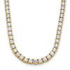 Exquisite Lab Grown 10 Carat Diamond Tennis Straight Necklace in 14K Gold