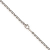 Platinum Polished and Diamond-cut 2.6mm Solid Cable 20 Inch Chain