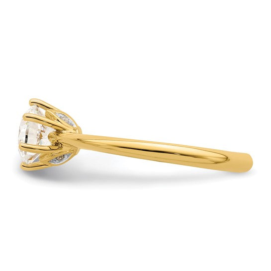 BEST SELLER Stunning Tulip Design Engagement Ring Center is a 1 carat  Handcrafted in 14K Gold 