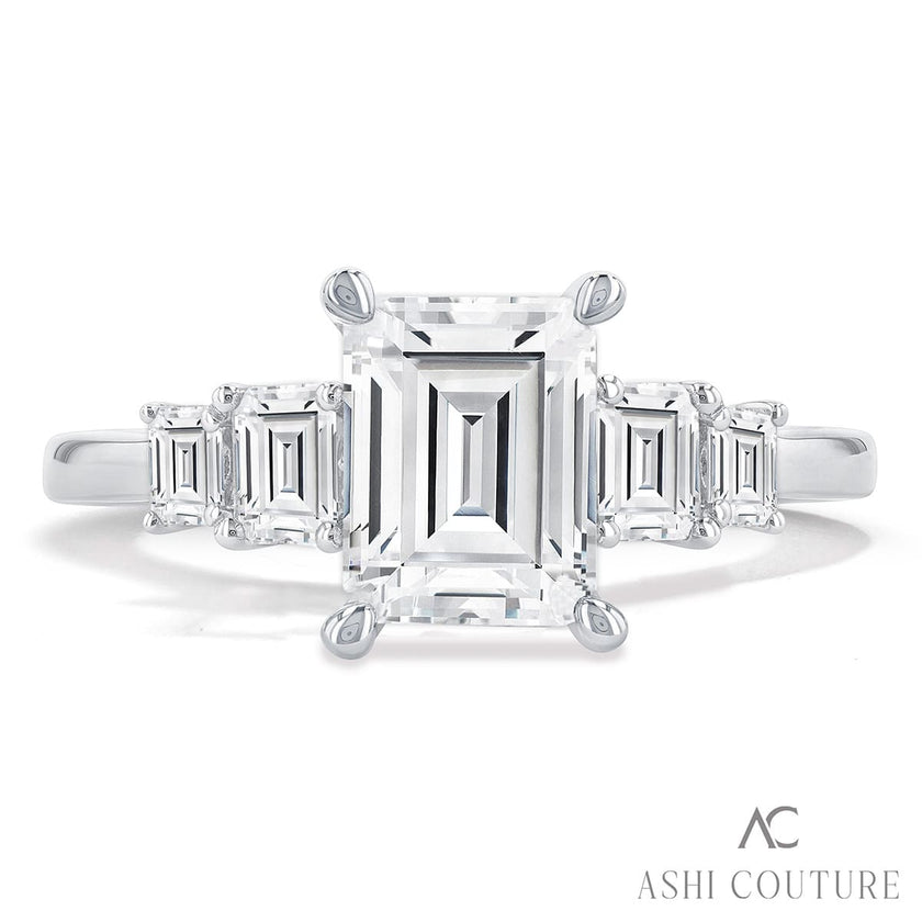 Radiant Couture Emerald Cut Diamond Engagement Ring 14K | Gemmas Jewelers