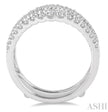 Radiant Design Round Diamond Insert Wedding Ring in 14K White Gold | Gemmas Jewelers