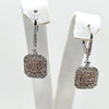 Rare & Elegant Pave Set Pink Diamond Drop Earrings in 14K | Gemma's Jewelers