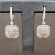 Rare & Elegant Pave Set Pink Diamond Drop Earrings in 14K | Gemma's Jewelers