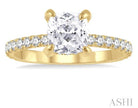 Refined Yet Bold Cushion Shape Diamond Engagement Ring in 14K Yellow Gold | Gemmas Jewelers