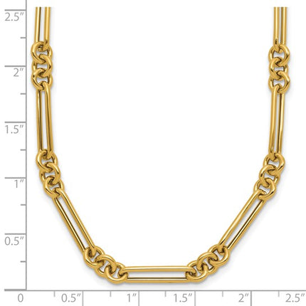 14K Polished Fancy Link Necklace