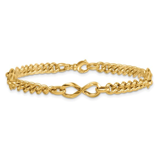 14k Gold Italian Infinity Bracelet