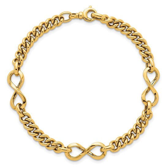 14k Gold Italian Infinity Bracelet