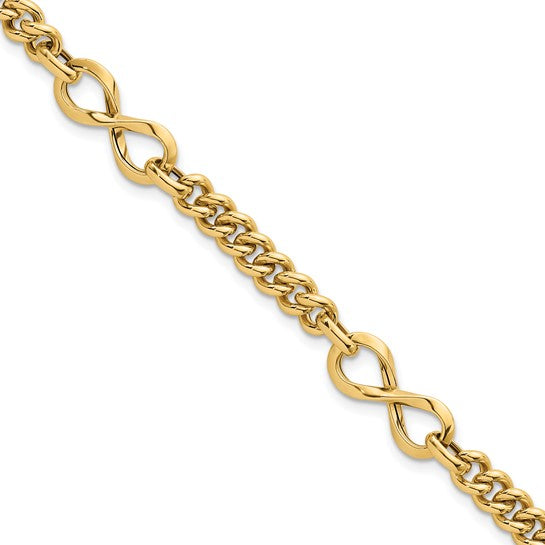 14k Gold Italian Infinity Bracelet
