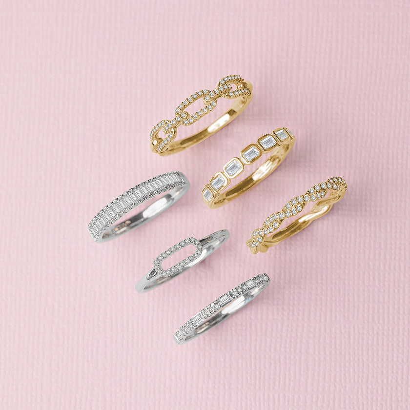 Baguette Diamond Stackable