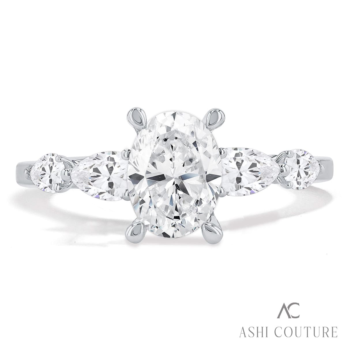 Scintillating Couture Oval Diamond Engagement Ring 14K | Gemmas Jewelers