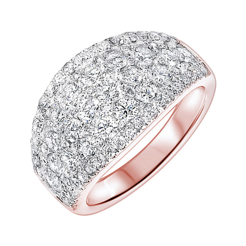Scintillating Dome Shape Diamond Ring Cigar Band 14K| Gemmas Jewelers 3