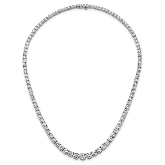 Scintillating Lab Grown 28ct Round Diamond Graduated Necklace 14K | Gemmas Jewelers 8