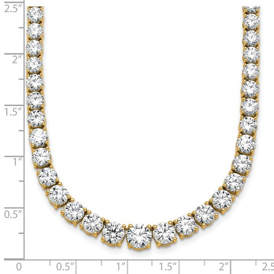 Scintillating Lab Grown 28ct Round Diamond Graduated Necklace 14K | Gemmas Jewelers  9