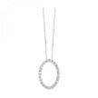 Sophisticated Oval Shape Diamond 1.0ctw Necklace 14KW Gold | Gemmas Jewelers