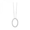 Sophisticated Oval Shape Diamond 1.0ctw Necklace 14KW Gold | Gemmas Jewelers