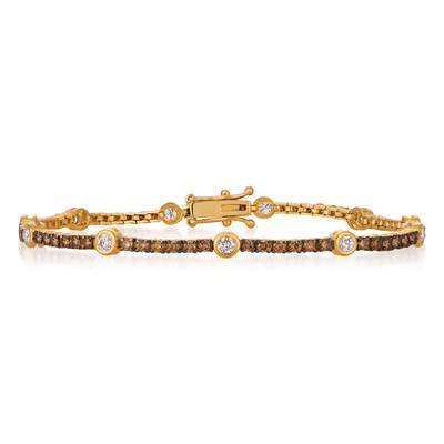 Sophisticated LeVian Chocolatier Diamond Bracelet in 14K Honey Gold | Gemmas Jewelers