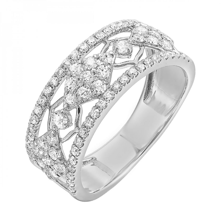 Sophisticated Open Design Diamond Ring Band  14K | Gemmas Jewelers 2