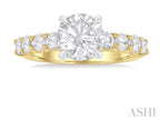 Sparkling Round Cut Diamond Semi Mount Engagement Ring in 14K Gold | Gemma's Jewelers