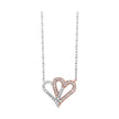 Sparkling Diamond Double Heart Necklace  in 10K Gold | Gemmas Jewelers