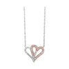 Sparkling Diamond Double Heart Necklace  in 10K Gold | Gemmas Jewelers