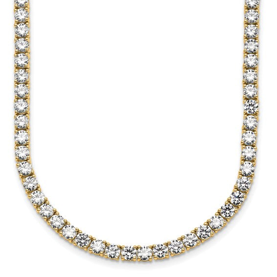 Sparkling Lab Grown 26ct Round Diamond Straight Necklace | Gemmas Jewelers 1