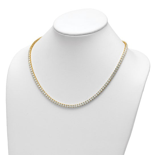 Sparkling Lab Grown 26ct Round Diamond Straight Necklace | Gemmas Jewelers 4