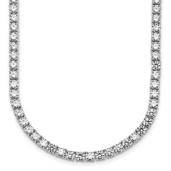 Sparkling Lab Grown 26ct Round Diamond Straight Necklace | Gemmas Jewelers 7
