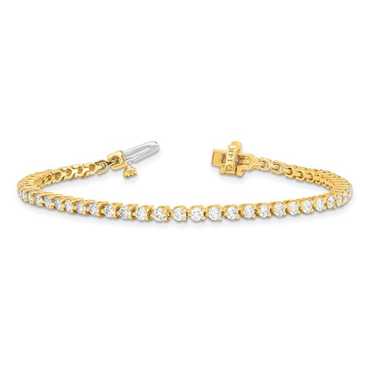 Sparkling Lab Grown Diamond Tennis Bracelet in 14K Gold | Gemas Jewelers 1