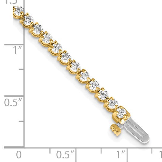 Sparkling Lab Grown Diamond Tennis Bracelet in 14K Gold | Gemas Jewelers 4