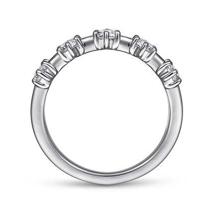 5 Stone Stations Stackable Diamond Anniversary Band