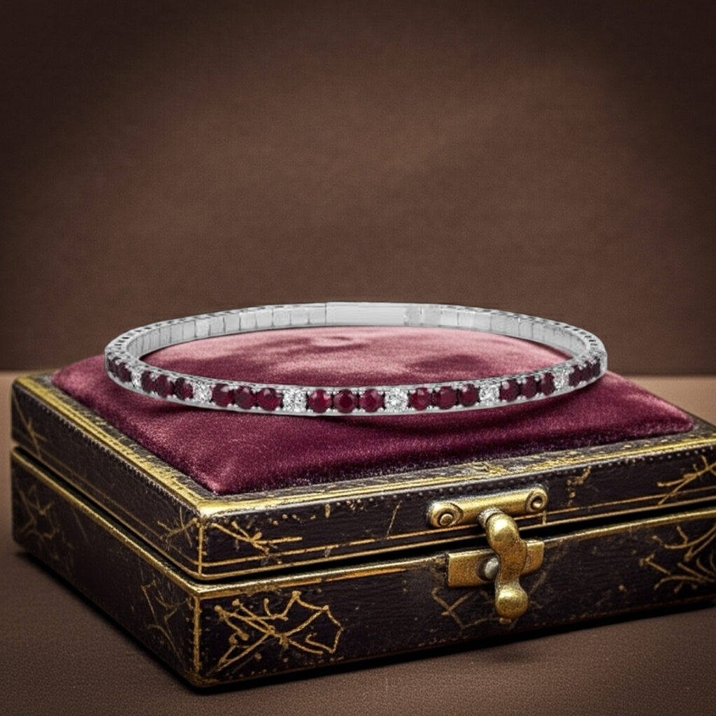 Scintillating Passion Ruby™ Le Vian® Bangle featuring Nude Diamonds™ in 14K Vanilla Gold®