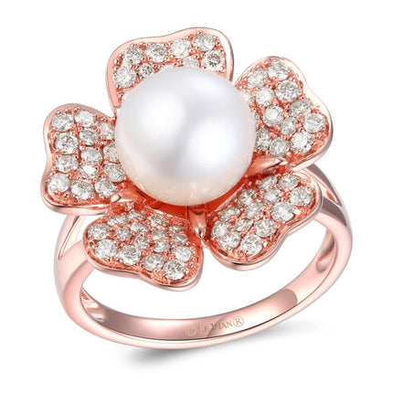 Le Vian® Ring featuring Vanilla Pearls™ Nude Diamonds™ set in 14K Strawberry Gold®