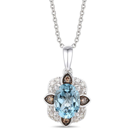 LeVian Aquamarine Diamond Necklace