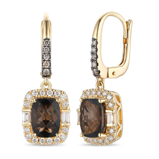 LeVian 14K Honey Gold Chocolate Diamond Earrings
