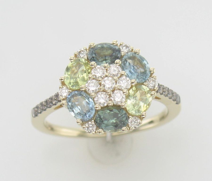 Le Vian Ombre Montana Sapphire & Nude - Chocolate Diamond Ring in 14K Honey Gold
