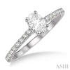 Timeless & Elegant Oval Shape Diamond Engagement Ring in 14K White Gold | Gemmas Jewelers